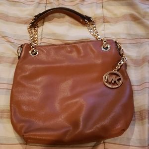 Michael kors leather bag brown